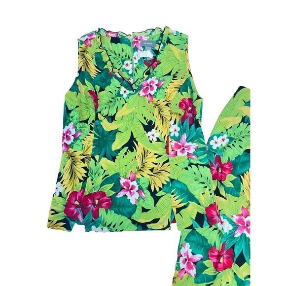 Vintage Clere Hawaiian Pants Outfit 10 Fits today size  6 8 - Picture 3 of 5